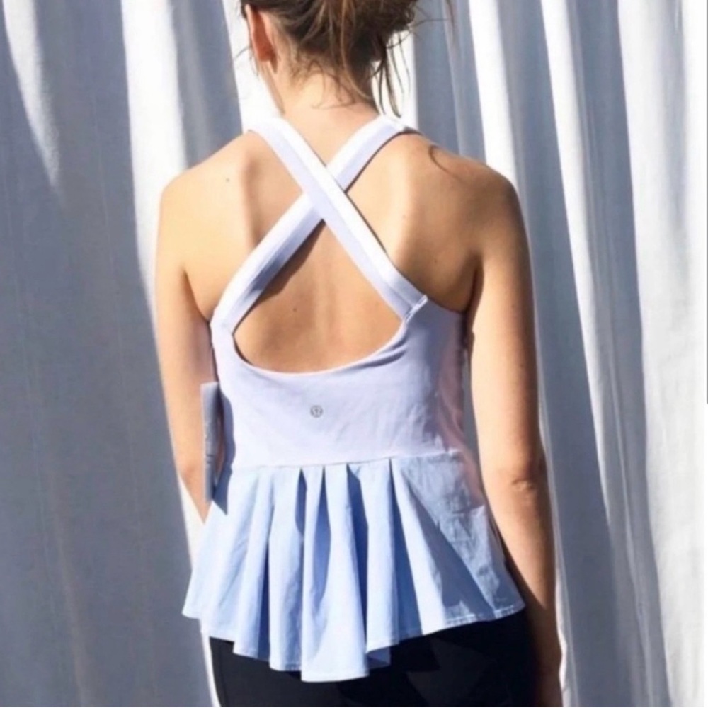 Rare Lululemon Peplum Tank in Periwinkle